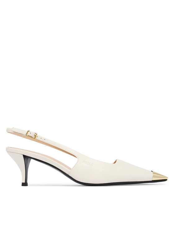 Furla Czółenka Metal Slingback YM29FML X30000 CN 1704S Kremowy