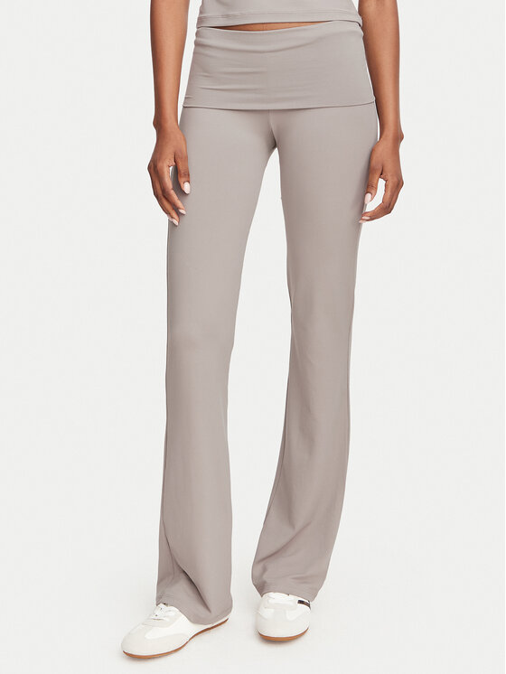 Guess Legginsy V6YB24 K4713 Beżowy ciemny Flare Fit