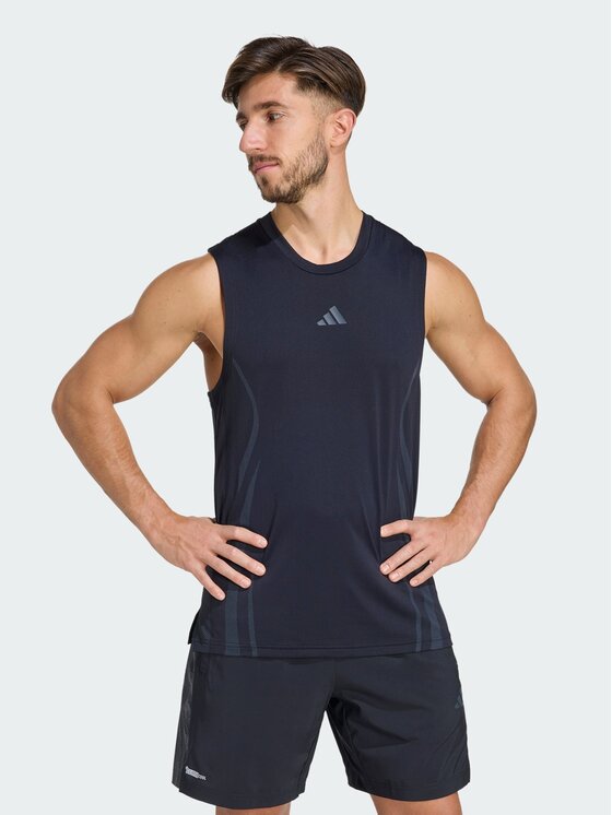 adidas Koszulka techniczna Airchill Intensity KT3257 Czarny Slim Fit