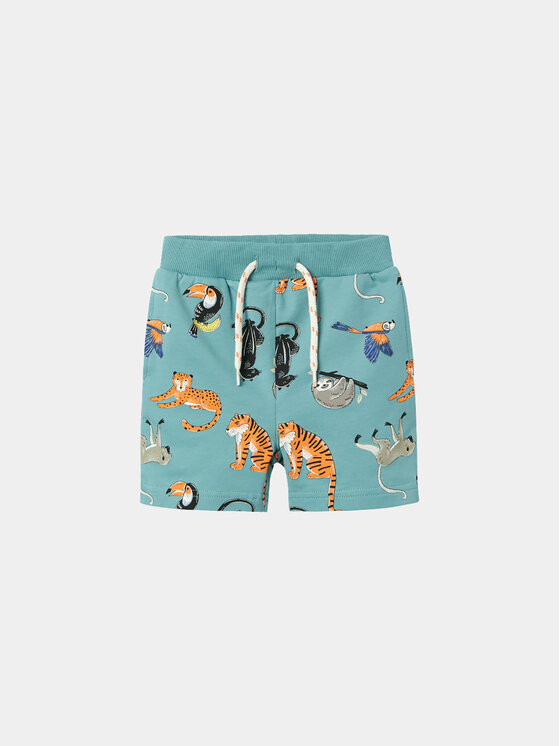 NAME IT Szorty sportowe Ditmar 13228541 Zielony Regular Fit
