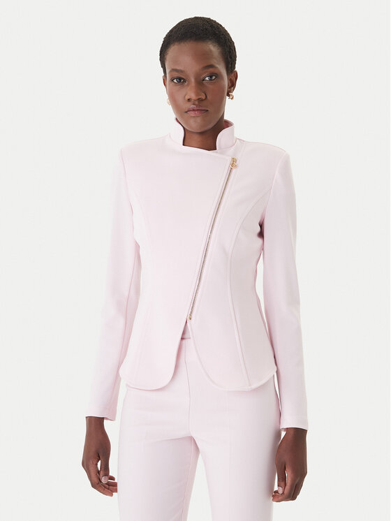 Rinascimento Marynarka CFC0127901003 Różowy Slim Fit