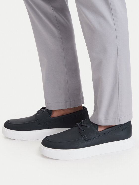 Calvin Klein Półbuty Hybrid Clean Boat Shoe Lth HM0HM02233 Granatowy