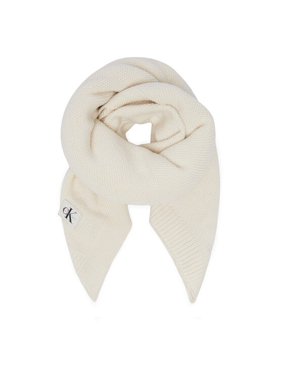 Calvin Klein Jeans Szalik Knit Baby Blanket Giftbox LVCKFJN08N Kremowy
