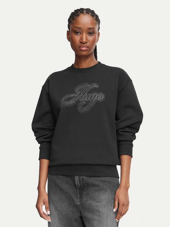HUGO Bluza Danicey  50570917 Czarny Relaxed Fit