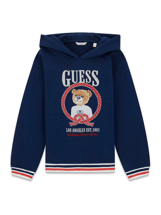 Guess Bluza J6RQ05 KAD74 Granatowy Regular Fit