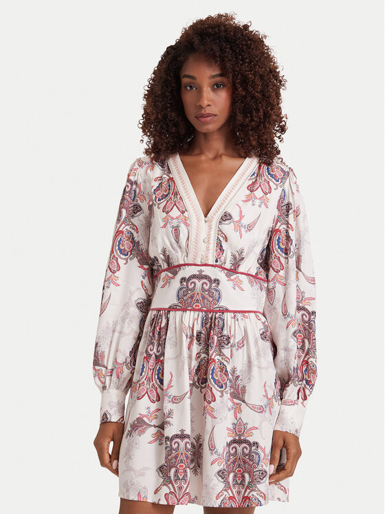 Guess Sukienka codzienna W6YK24 W2936 Beżowy Regular Fit