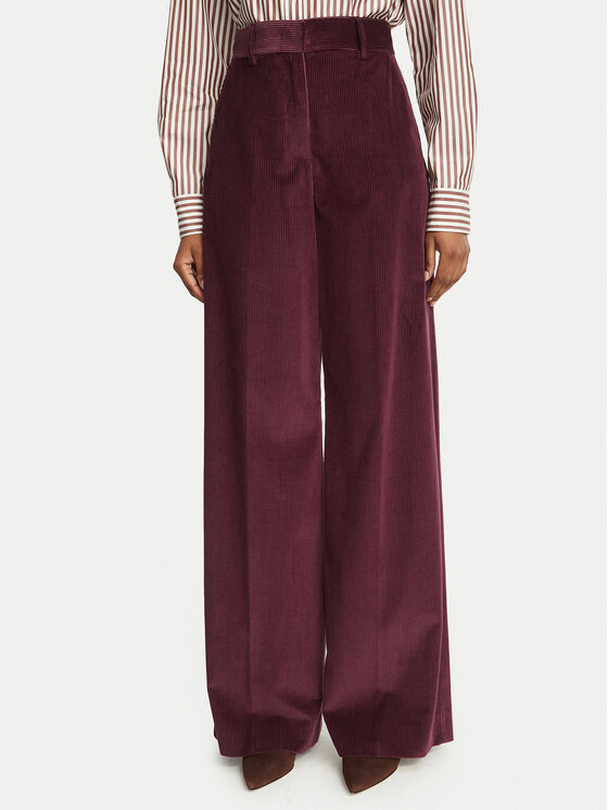 Weekend Max Mara Spodnie materiałowe Tania 2625136012 Bordowy Regular Fit