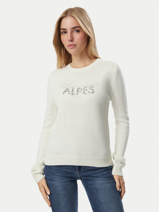 Liu Jo Sport Sweter TF6160 MA22S Kremowy Regular Fit
