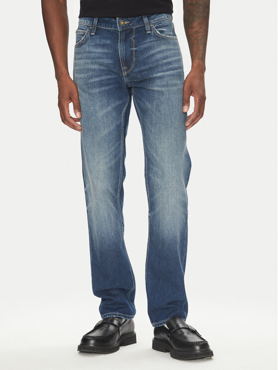 Guess Jeansy M5GAS2 D4Z80 Niebieski Slim Tapered Fit