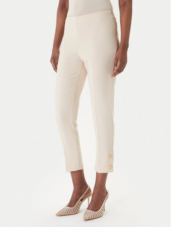 Rinascimento Spodnie materiałowe CFC0128641003 Beżowy Slim Fit