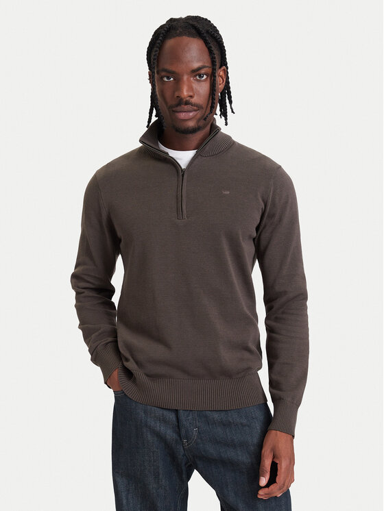 G-Star Sweter Refined D30783-E813 Khaki Regular Fit