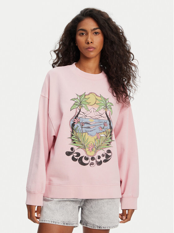 Roxy Bluza ERJFT04997 Różowy Relaxed Fit