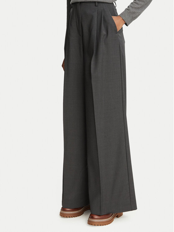 Weekend Max Mara Spodnie materiałowe Adelfi 2625136032 Szary Regular Fit