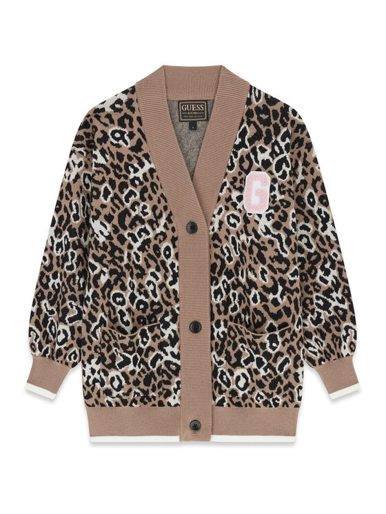 Guess Kardigan J6YR02 Z0831 Beżowy Regular Fit