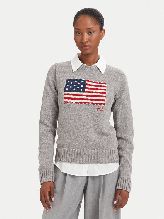Polo Ralph Lauren Sweter 211B28830002 Szary Regular Fit