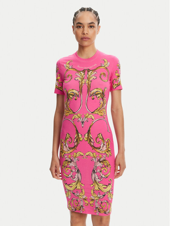 Versace Jeans Couture Sukienka codzienna 78HAO9P9 Różowy Slim Fit