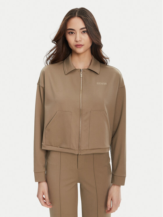 Guess Bluza V5YL08 KCX42 Brązowy Regular Fit