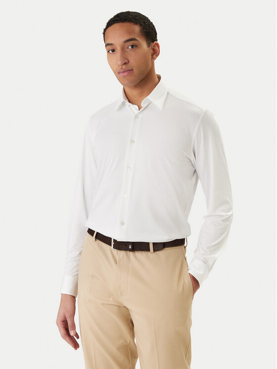 BOSS Koszula P-Liam 50556672 Biały Regular Fit