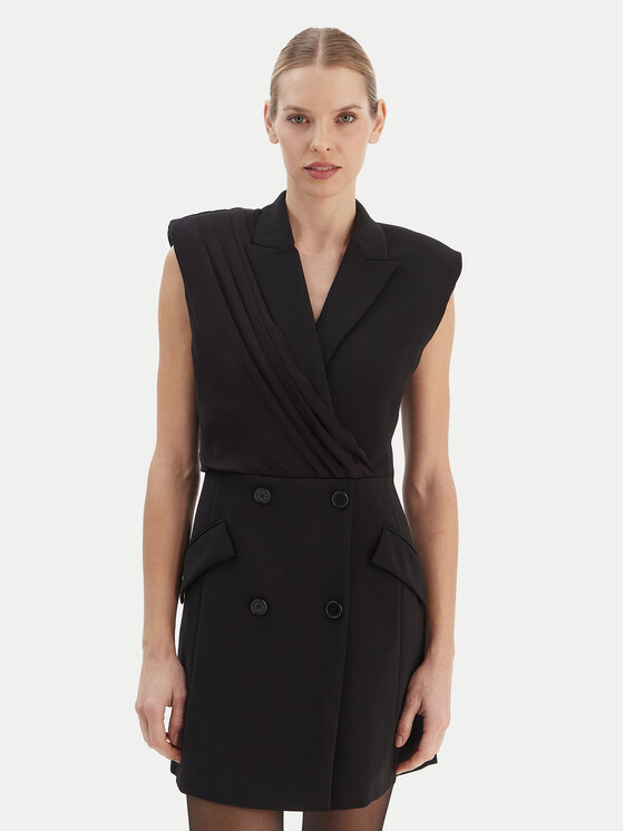 KARL LAGERFELD Sukienka koktajlowa B1W13051 Czarny Slim Fit