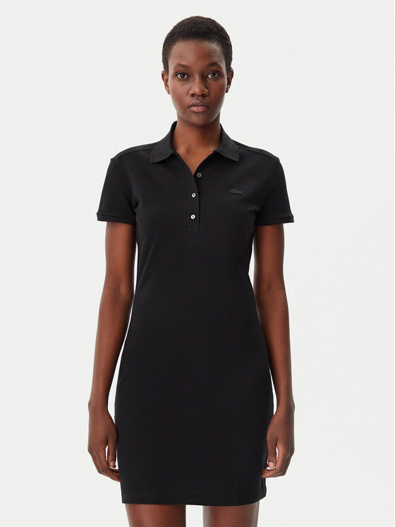 Lacoste Sukienka codzienna EF5473 Czarny Slim Fit