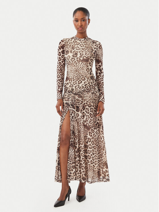 Bardot Sukienka koktajlowa Lea 60243DB2 Beżowy Slim Fit