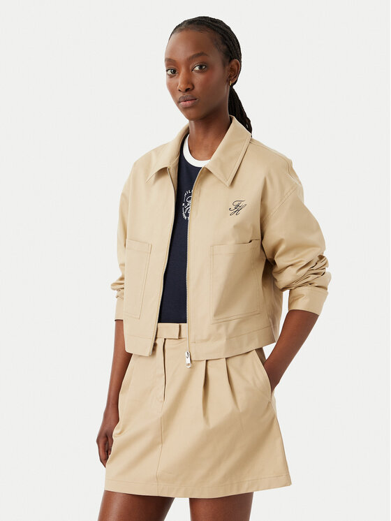 Tommy Hilfiger Kurtka przejściowa Chino WW0WW50144 Beżowy Regular Fit