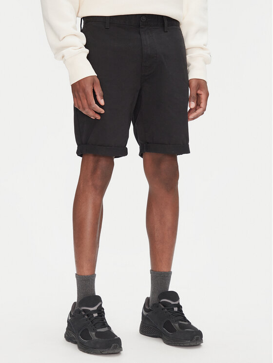 Tommy Jeans Szorty materiałowe Scanton DM0DM21950 Czarny Slim Fit