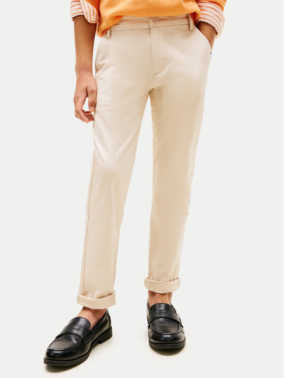 Tommy Hilfiger Spodnie materiałowe KB0KB09638 Beżowy Regular Fit