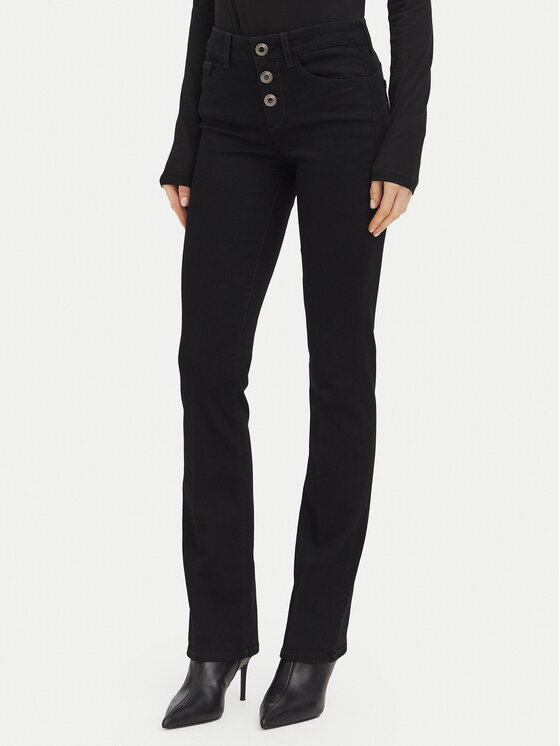 Liu Jo Jeansy UF6025 D0328 Czarny Straight Fit