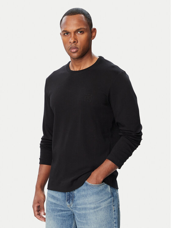 Calvin Klein Longsleeve LV04LH808G Czarny Slim Fit