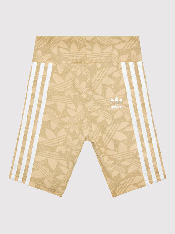 adidas Szorty rowerowe Cycling HC7068 Beżowy Slim Fit