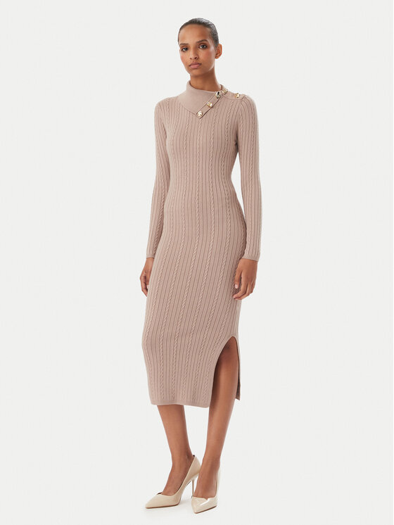 Guess Sukienka dzianinowa W6RK01 Z2YJ2 Beżowy Regular Fit