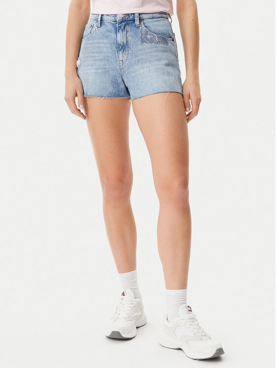Tommy Jeans Szorty jeansowe DW0DW20087 Niebieski Slim Fit