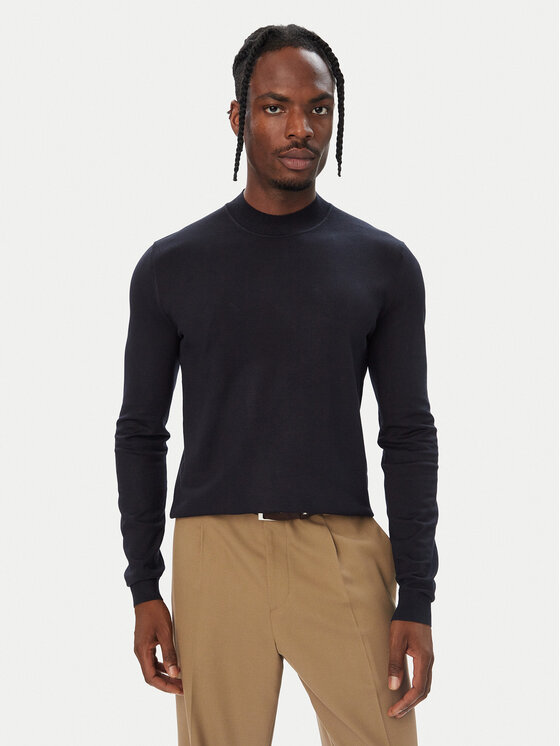 HUGO Sweter San Marc 50546856 Granatowy Slim Fit