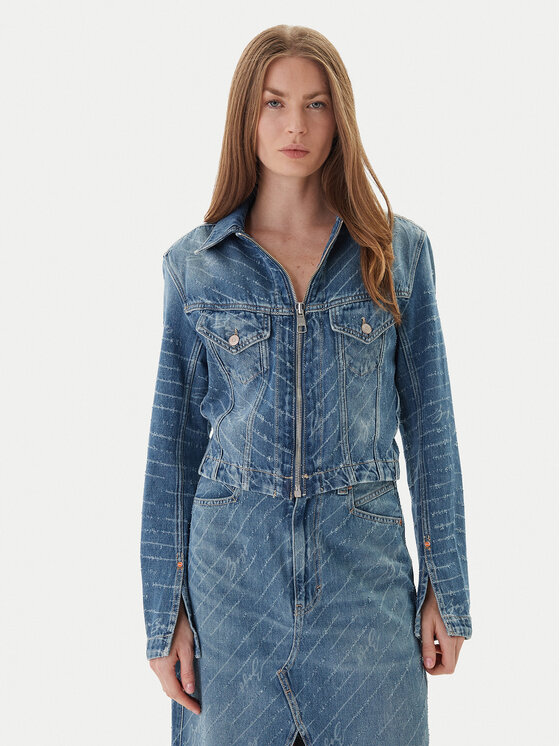 BOSS Kurtka jeansowa 50542426 Niebieski Slim Fit