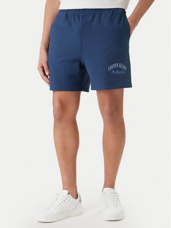 Calvin Klein Jeans Szorty sportowe Collegiate LV04RF275G Granatowy Regular Fit