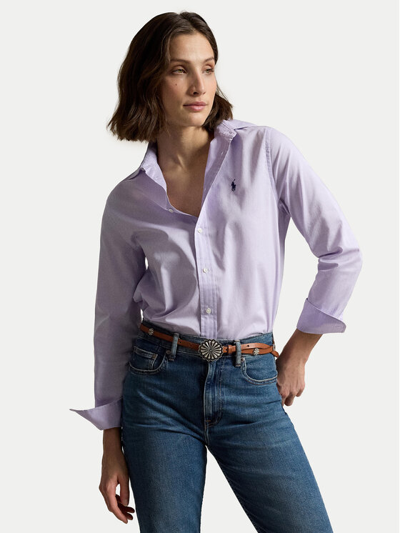 Polo Ralph Lauren Koszula 211A92177013 Fioletowy jasny Regular Fit