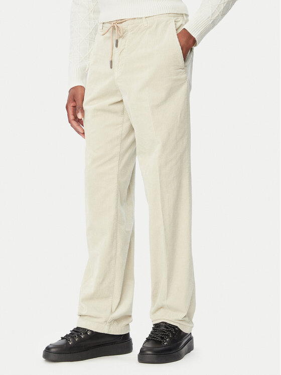 KARL LAGERFELD Spodnie materiałowe 265358 564827 Beżowy Regular Fit