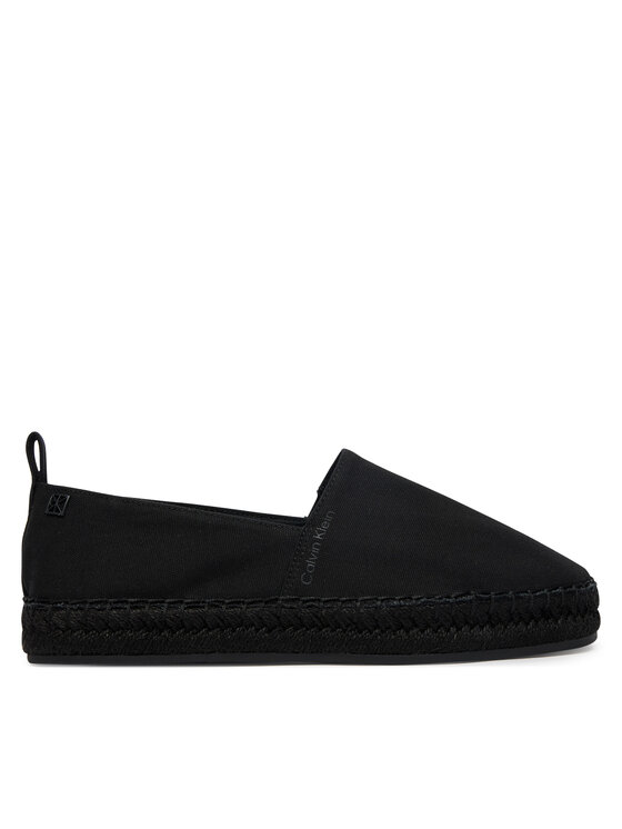 Calvin Klein Espadryle Oblique Espadrille Canvas HW0HW02931 Czarny