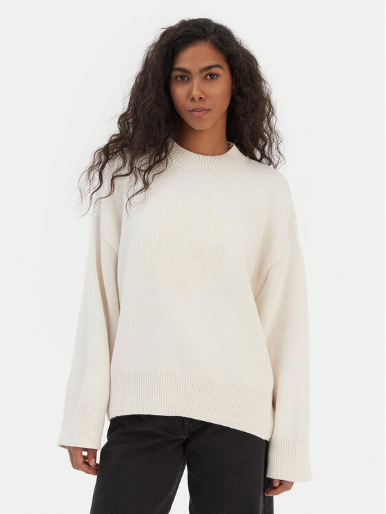 HUGO Sweter Shelly B 50554217 Écru Oversize