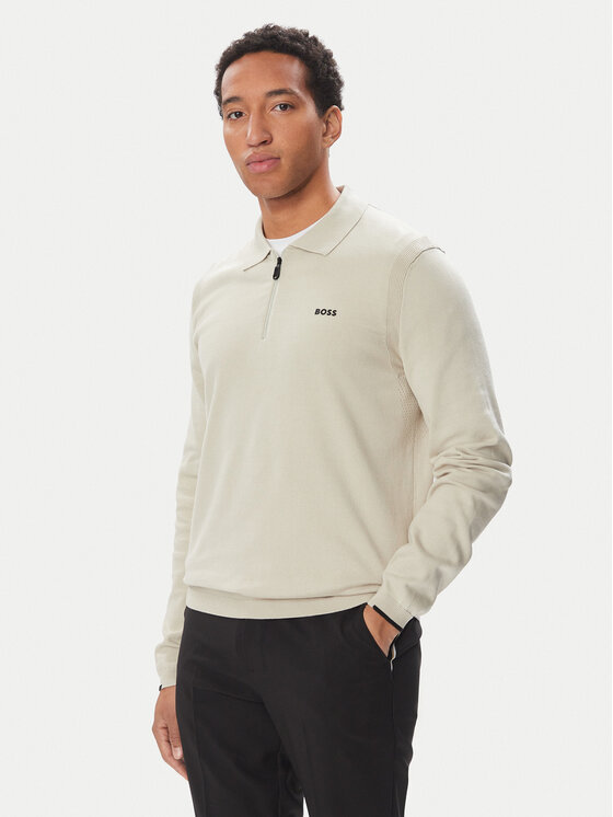 BOSS Sweter Ever  50551688 Beżowy jasny Regular Fit