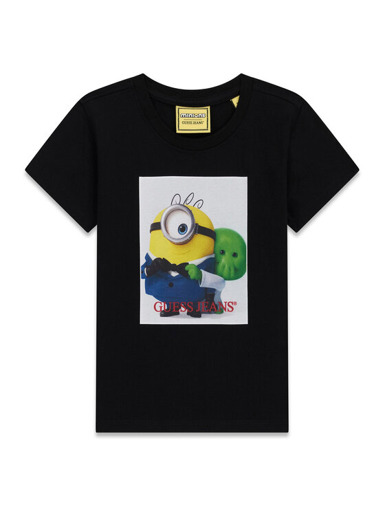 Guess Jeans T-Shirt N6YI27 K6651 Czarny Regular Fit