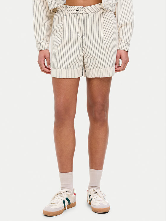 JJXX Szorty materiałowe Maddy 12253014 Écru Loose Fit