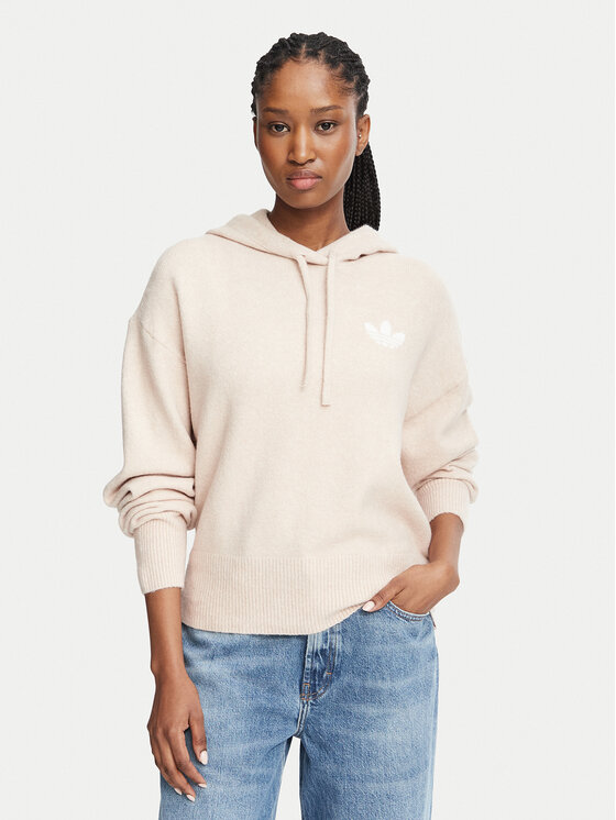 adidas Bluza Essentials KR9159 Beżowy jasny Loose Fit