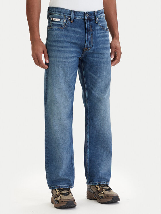 Calvin Klein Jeans Jeansy 90S LV04RD722G Niebieski Straight Fit