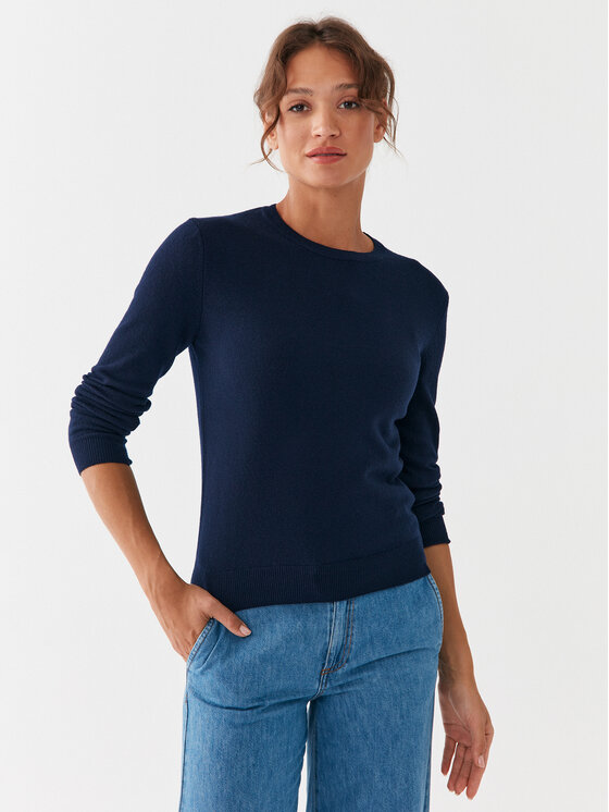 United Colors Of Benetton Sweter 1002D1K01 Granatowy Regular Fit