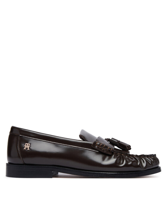 Tommy Hilfiger Mokasyny Tassel Abrasivato FW0FW09460 Brązowy ciemny