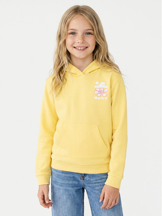 Roxy Bluza Surf Feeling Brushed ERGFT04028 Żółty Relaxed Fit