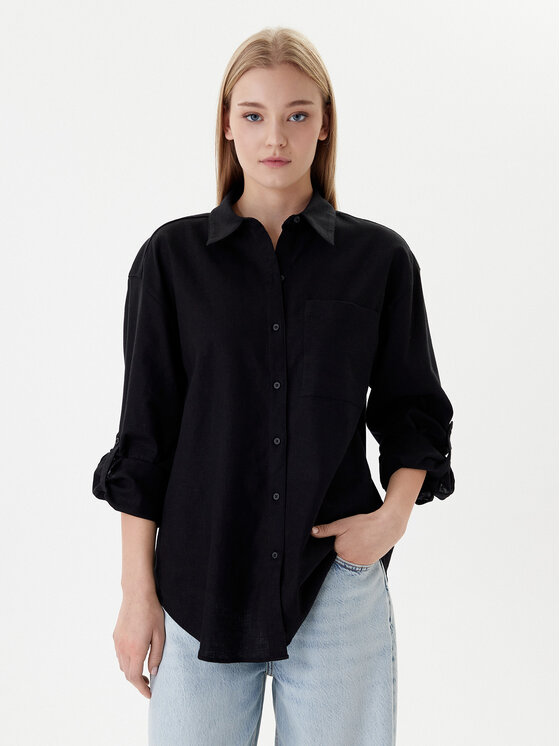 Calvin Klein Jeans Koszula LV044E195G Czarny Regular Fit