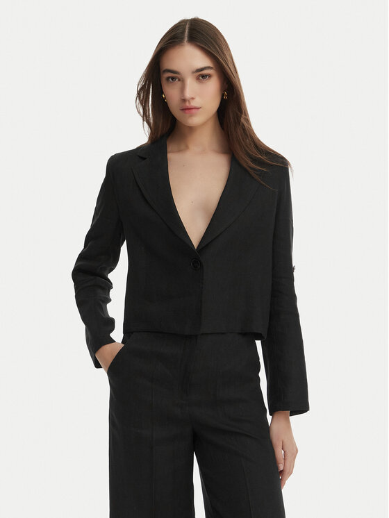 Marella Marynarka Emme by Marella Papiro 2615041042 Czarny Regular Fit